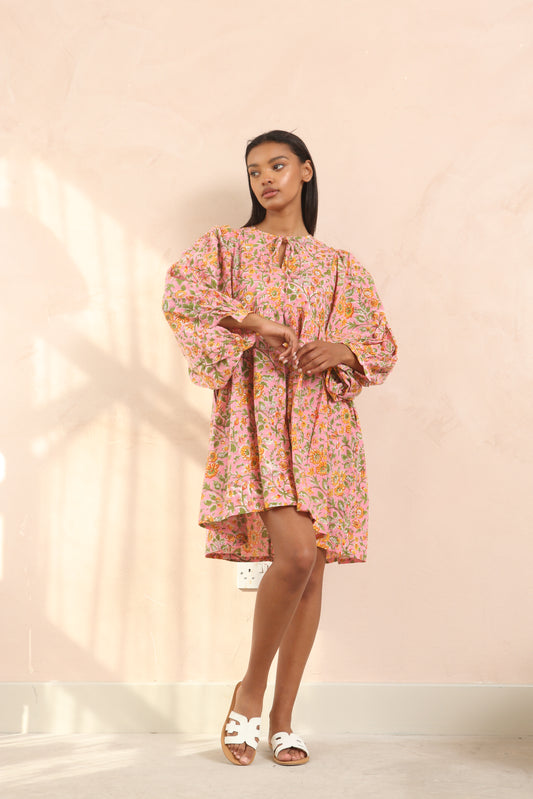 Emma Full Sleeve Midi Smock Dress