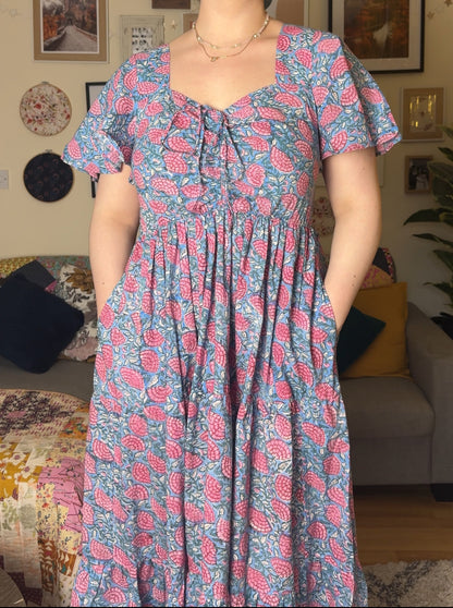 Shannon x DF Ruched Short Sleeved Dress