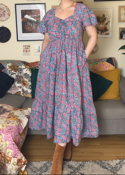 Shannon x DF Ruched Short Sleeved Dress