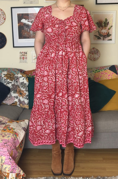 Shannon x DF Ruched Short Sleeved Dress
