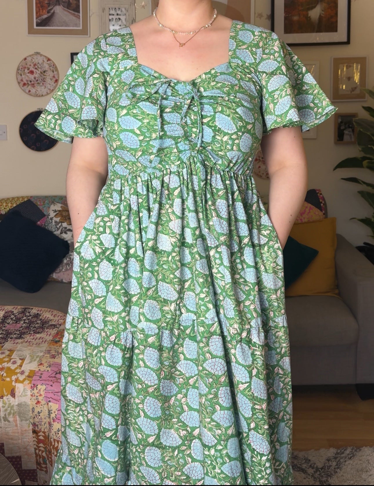 Shannon x DF Ruched Short Sleeved Dress
