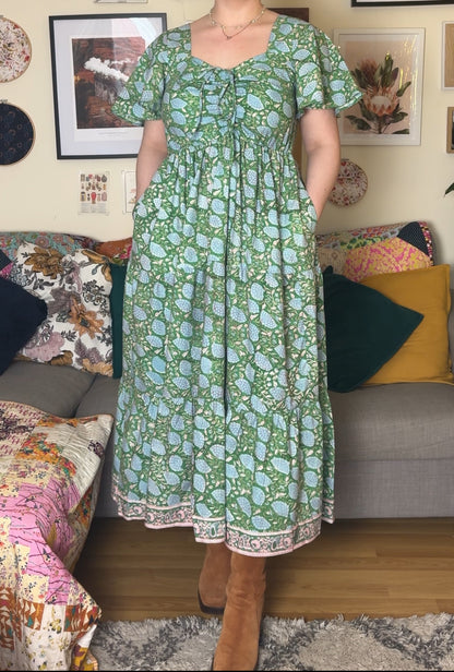 Shannon x DF Ruched Short Sleeved Dress