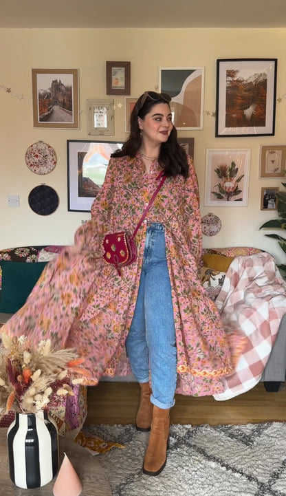 DF Cotton Maxi Dress Full Sleeves