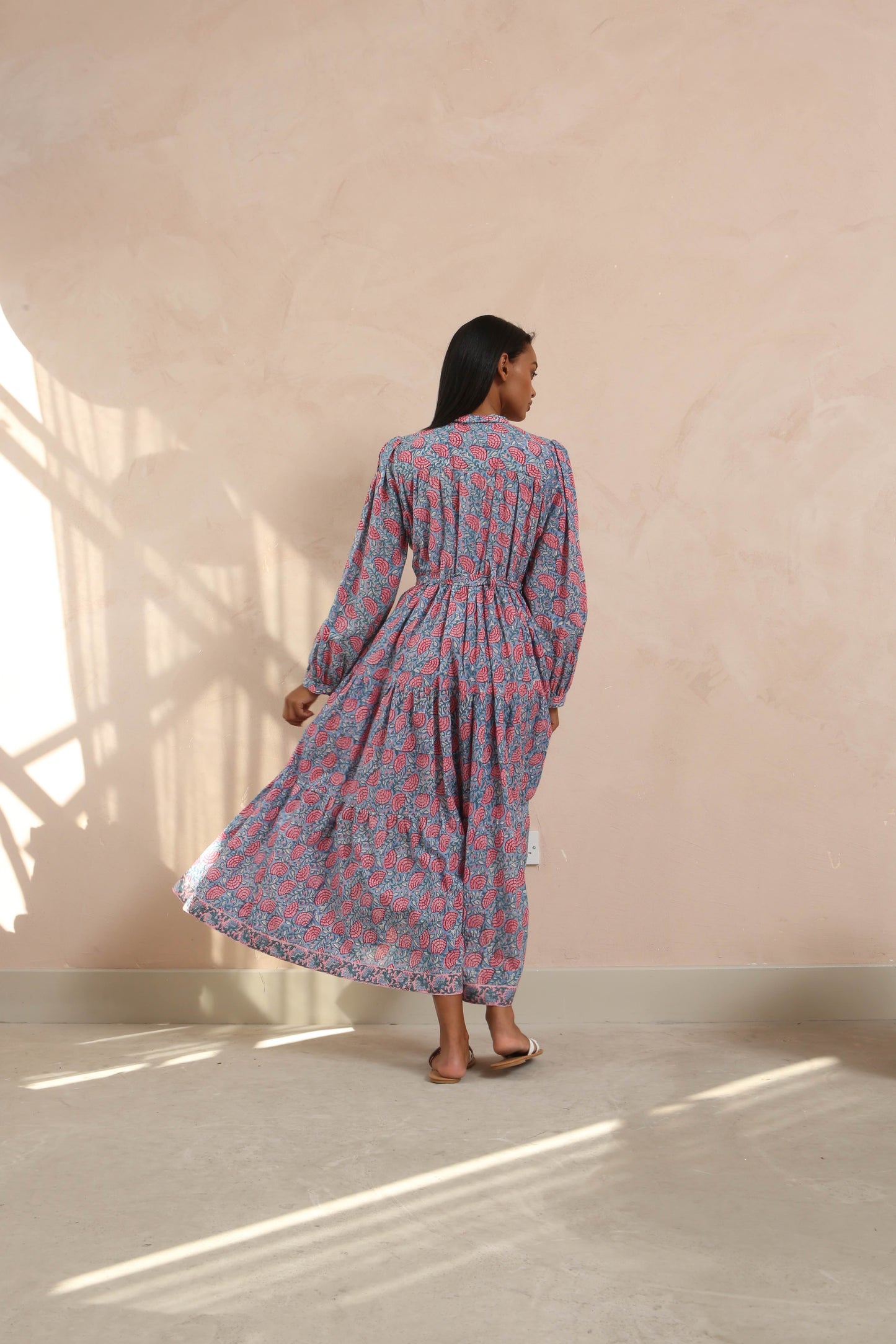 DF Cotton Maxi Dress Full Sleeves