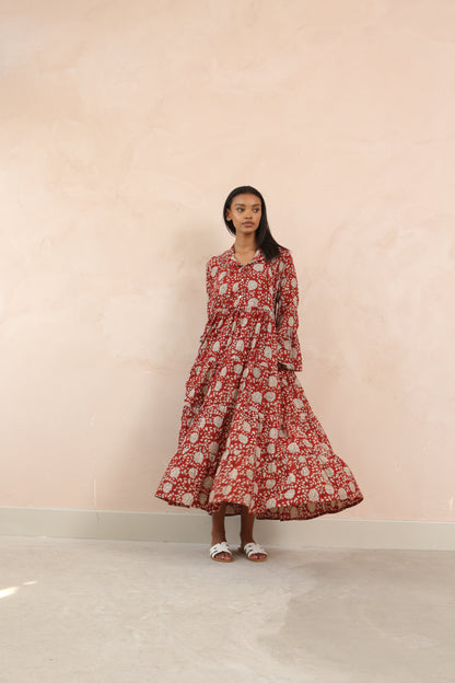 Mae Full Bell Sleeve Maxi Dress
