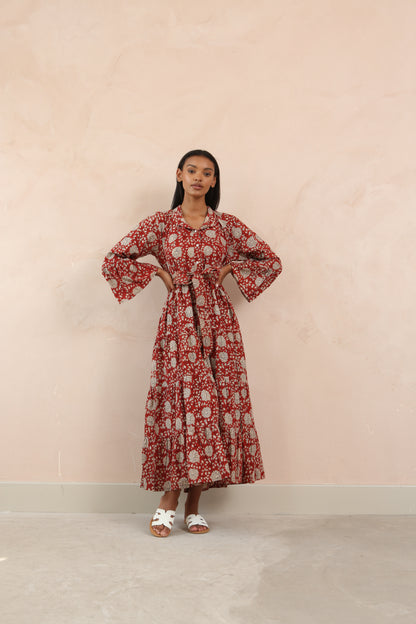 Mae Full Bell Sleeve Maxi Dress