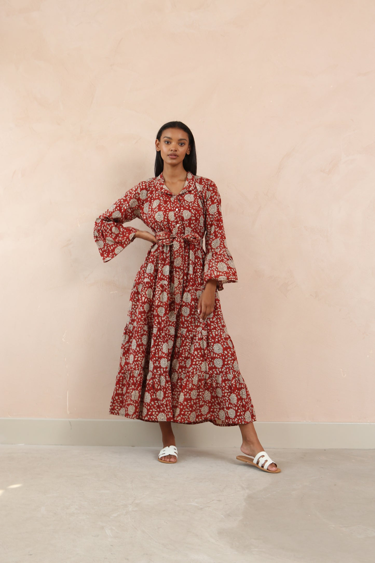 Mae Full Bell Sleeve Maxi Dress