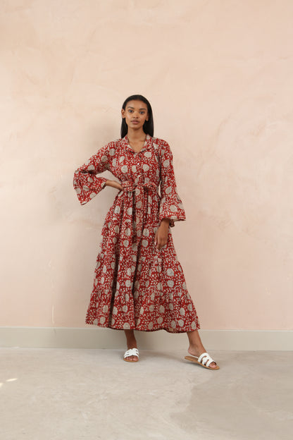 Mae Full Bell Sleeve Maxi Dress