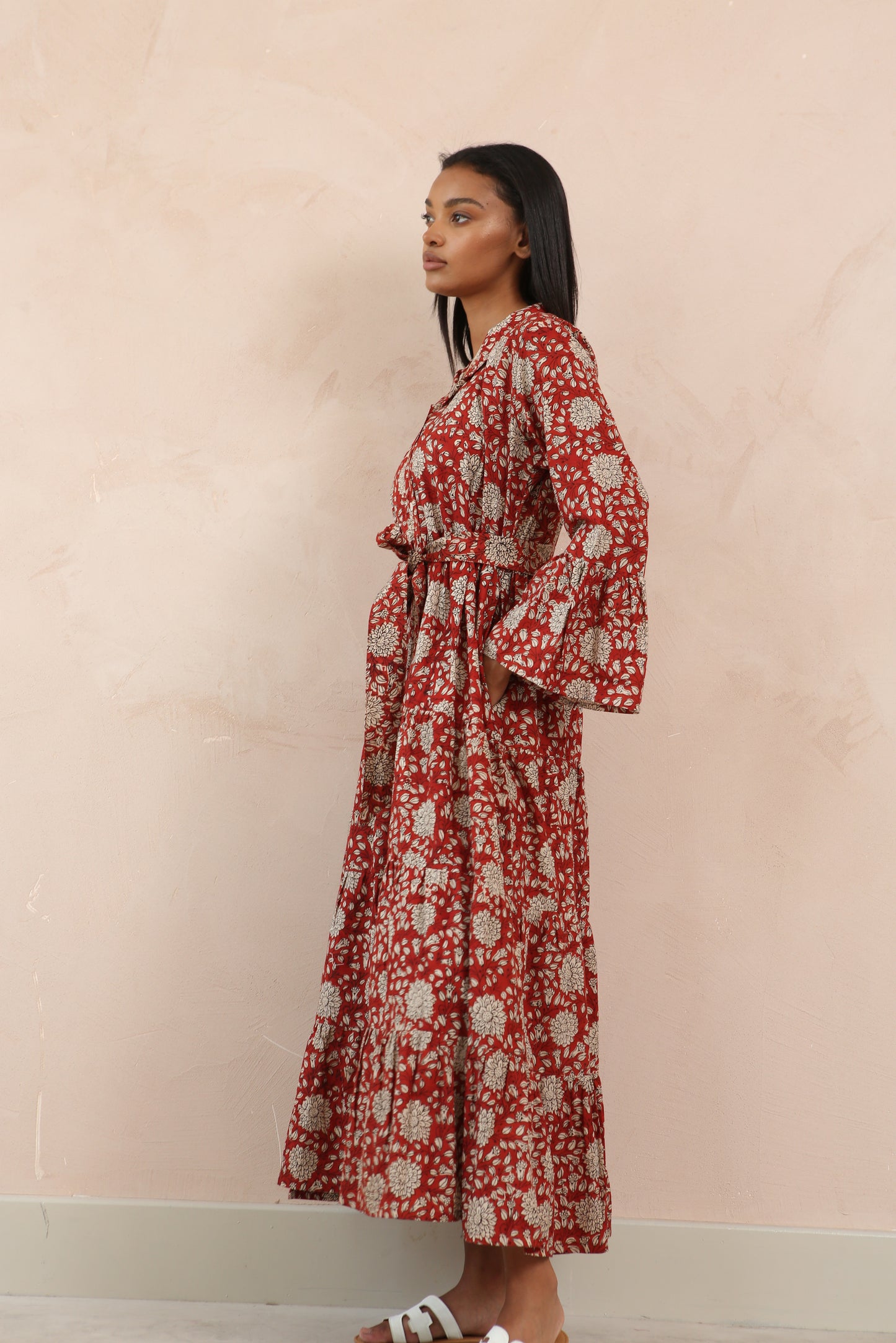Mae Full Bell Sleeve Maxi Dress