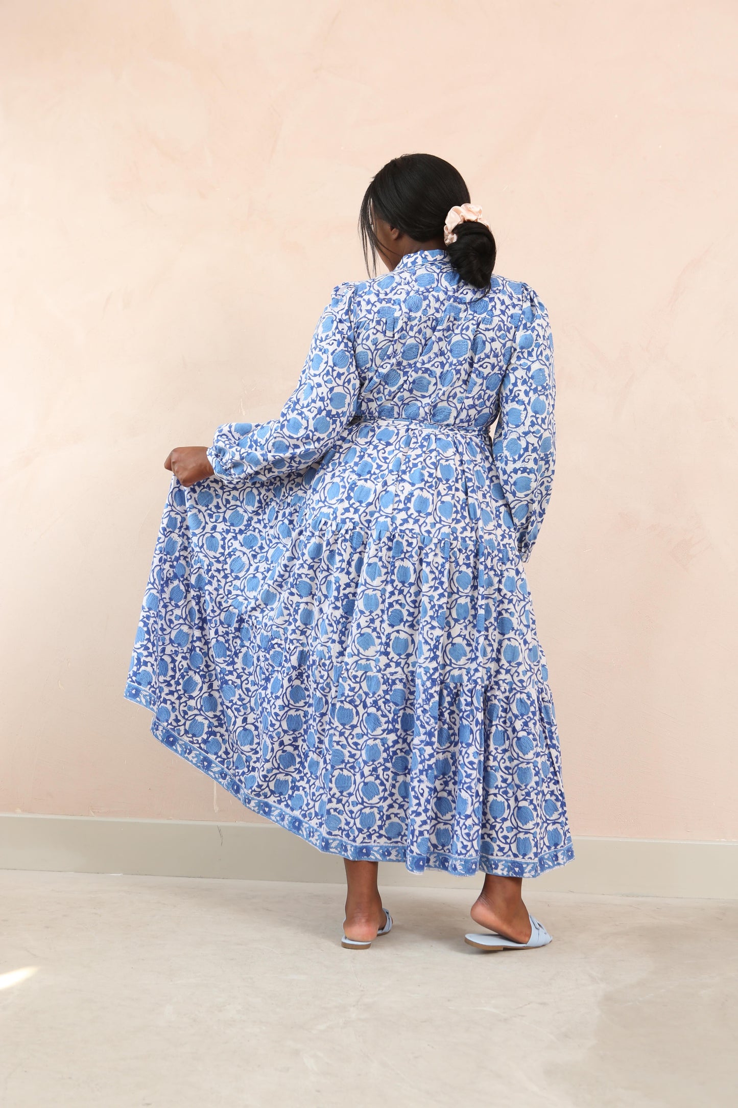 DF Cotton Maxi Dress Full Sleeves
