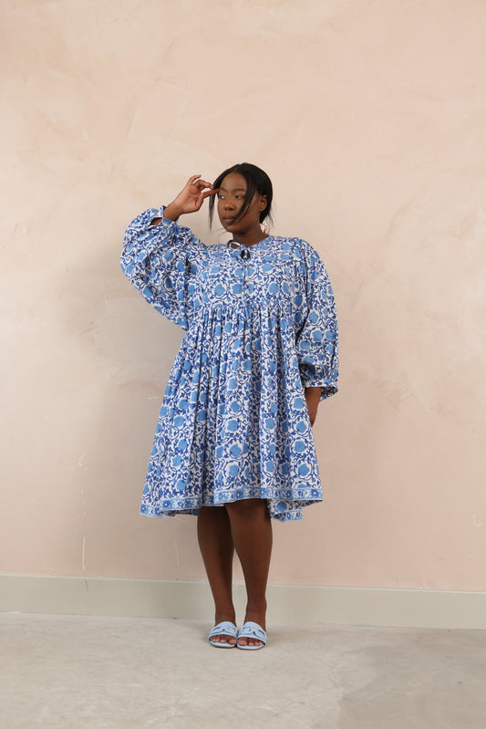 Mara Full Sleeve Midi Smock Dress