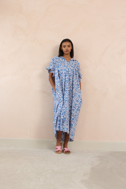 Mara Half Ruffle Sleeve Maxi Dress