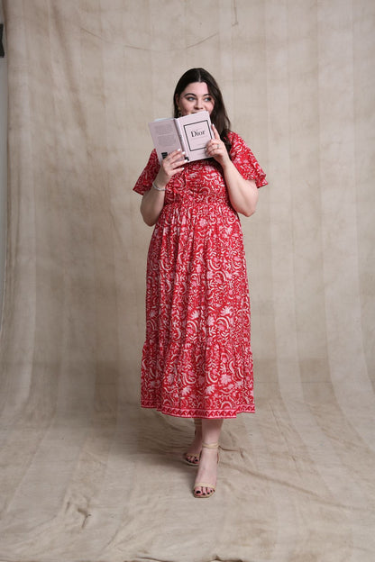 Shannon x DF Ruched Short Sleeved Dress