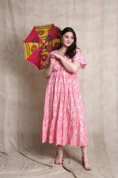 Shannon x DF Ruched Short Sleeved Dress