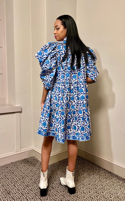 Mara Mini Block Print Dress- Preorder