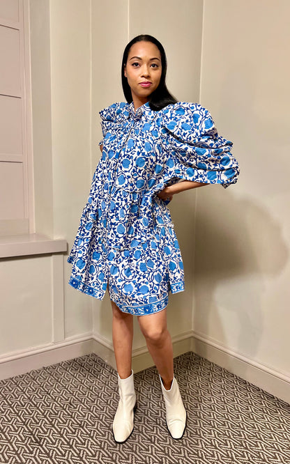 Mara Mini Block Print Dress- Preorder