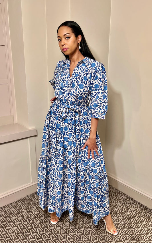 Mara Cotton Shirt Collar Dress
