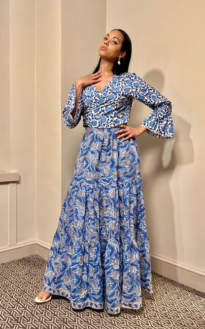 Block Print Maxi Skirt