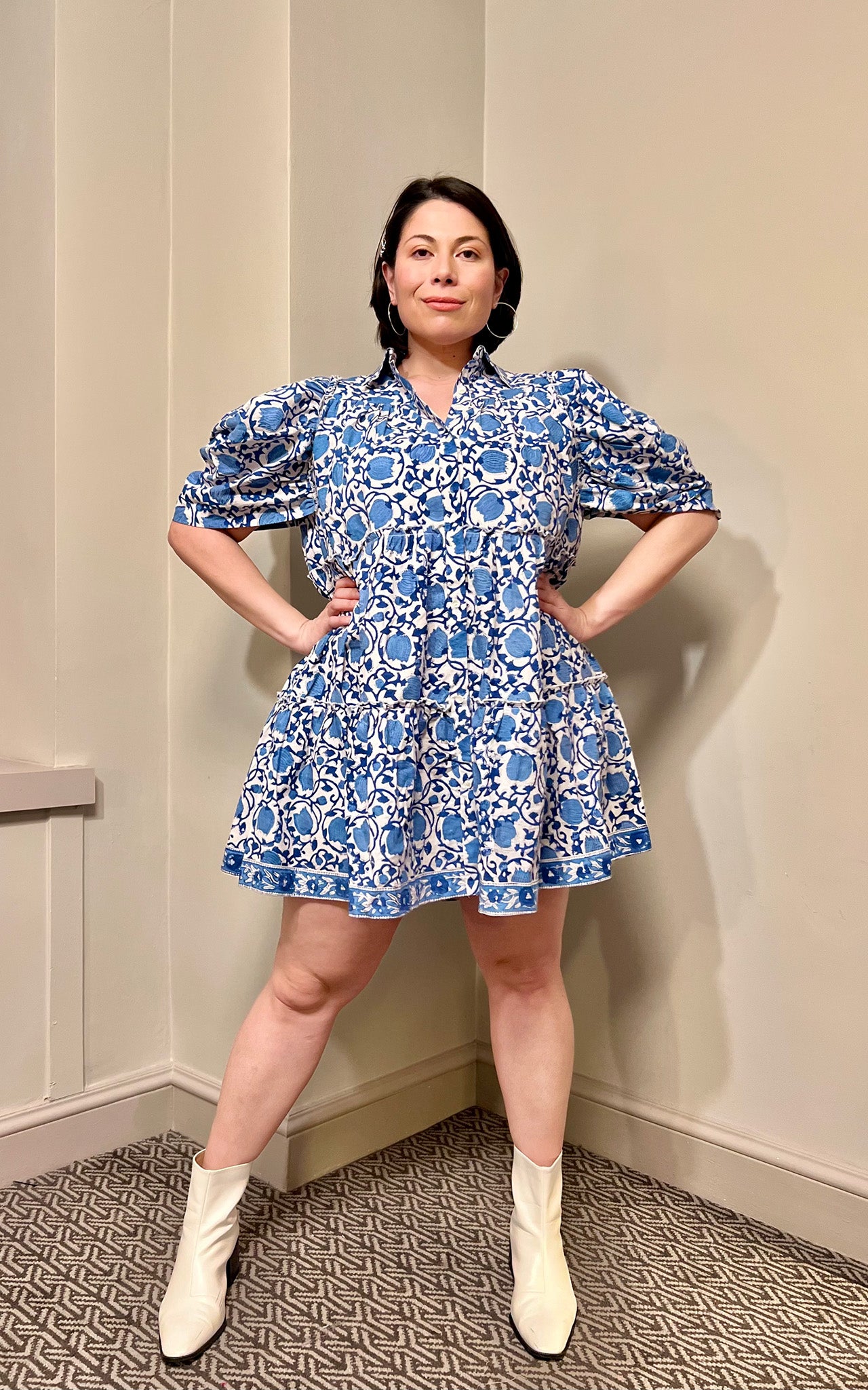 Mara Mini Block Print Dress- Preorder
