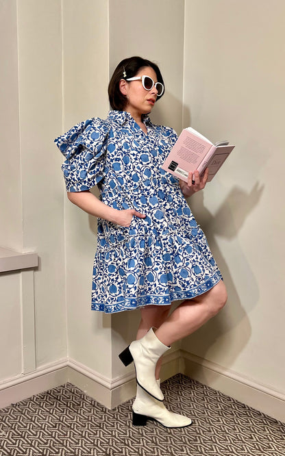 Mara Mini Block Print Dress- Preorder