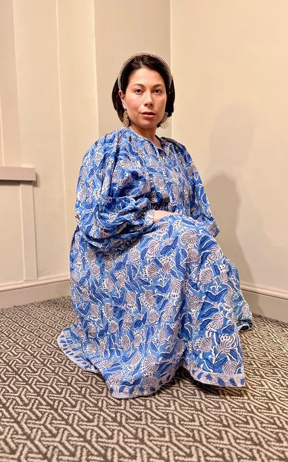 Camile Block Print Oversized Midi- Preorder