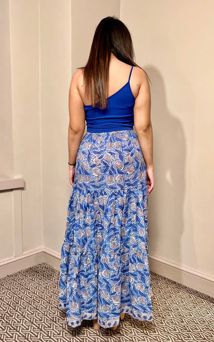 Block Print Maxi Skirt