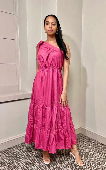 Rosalie Asymmetric One-Shoulder Maxi Dress