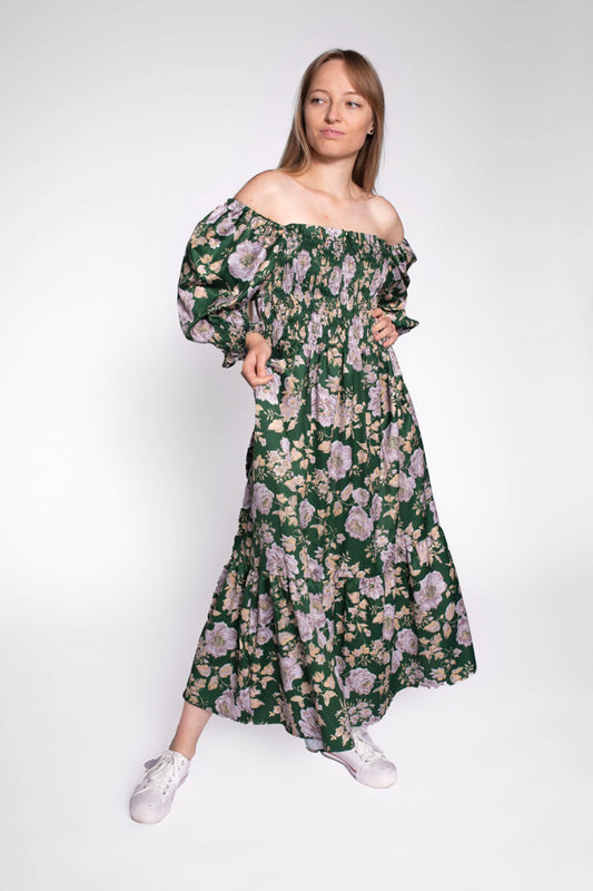 Vivian Braless Wonder Maxi Dress With Sleeves