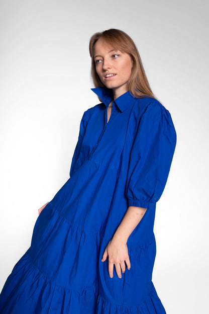 Laura Front Button Cotton Maxi Dress