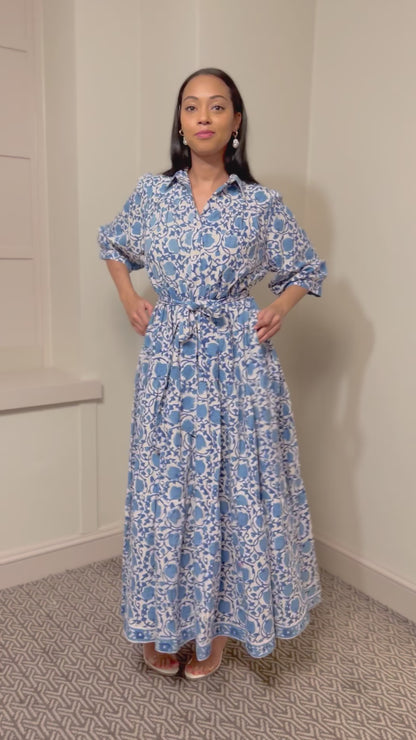 Mara Cotton Shirt Collar Dress