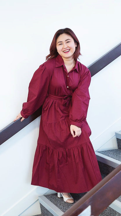 Mimi Cotton Maxi Dress With Full Sleeves